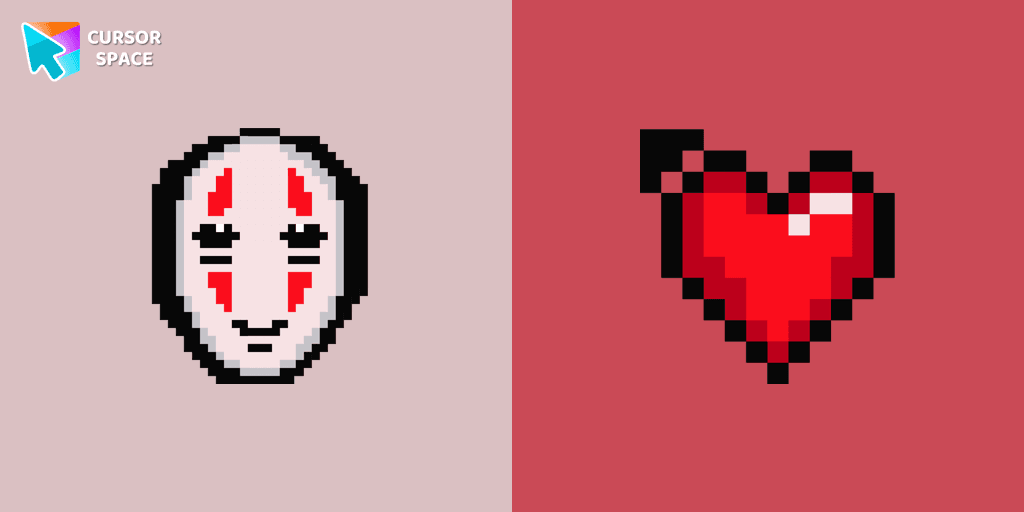 No-Face Pixel cursor cursor pack